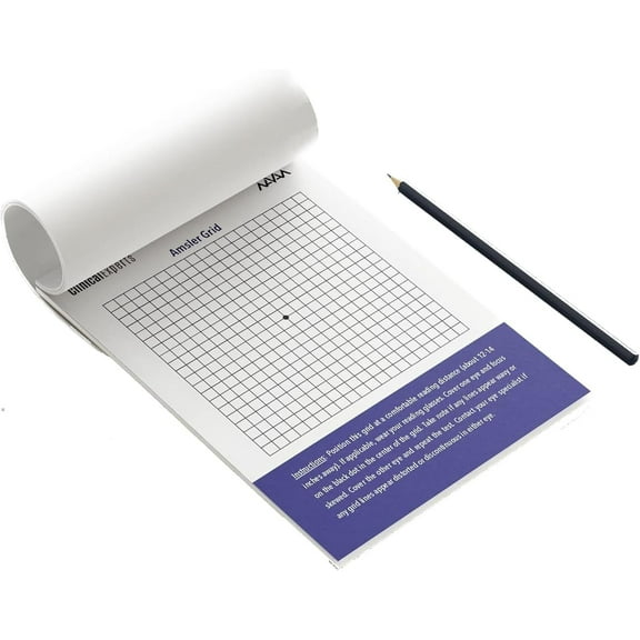 Amsler Eye Grid Note Pad - Daily Vision Screening Tool for Macular Degeneration & Glaucoma Patients by Clinical Experts