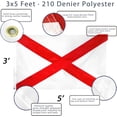 thumbnail image 6 of Anley EverStrong Series Embroidered Alabama State Flag 3x5 Ft - Alabama AL Flag, 6 of 7