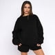 thumbnail image 4 of Suéteres de Cuello Redondo de de Gran Tamaño para Mujer, Tops Bonitos para Otoño e Invierno, Ropa Preppy para Chicas Adolescentes Negro M, 4 of 10