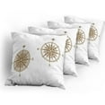 thumbnail image 5 of Ambesonne Compass Throw Pillow Cover 4 Pack, Sailing Marine, 24", Pale Brown, 5 of 7
