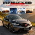 thumbnail image 6 of Ikon Motorsports Front Bumper Cover, Compatible with 2016-2021 Honda Civic, Type R Style Unpainted Black PP Replacement Conversion Bodykit with Upper and Lower Grille, 6 of 7
