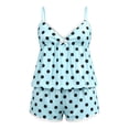 thumbnail image 4 of MEZZALL Women Pajama Sets Polka Dot V-Neck Bow Lace Camisole Shorts Sleepwear Summer 2 Piece Soft Homewear, 4 of 4