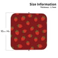 thumbnail image 2 of Picia Strawberry Printed Leather Coasters for Drinks, 4" Drink Coasters Set of 4 for Tabletop Protection, Handmade Luxurious Home Décor and Housewarming Gift -Square, 2 of 6