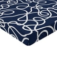 thumbnail image 2 of Ambesonne Navy Fitted Sheet 2 Pcs Set, Tangled Ocean Marine Theme, King, Navy Blue and White, 2 of 3