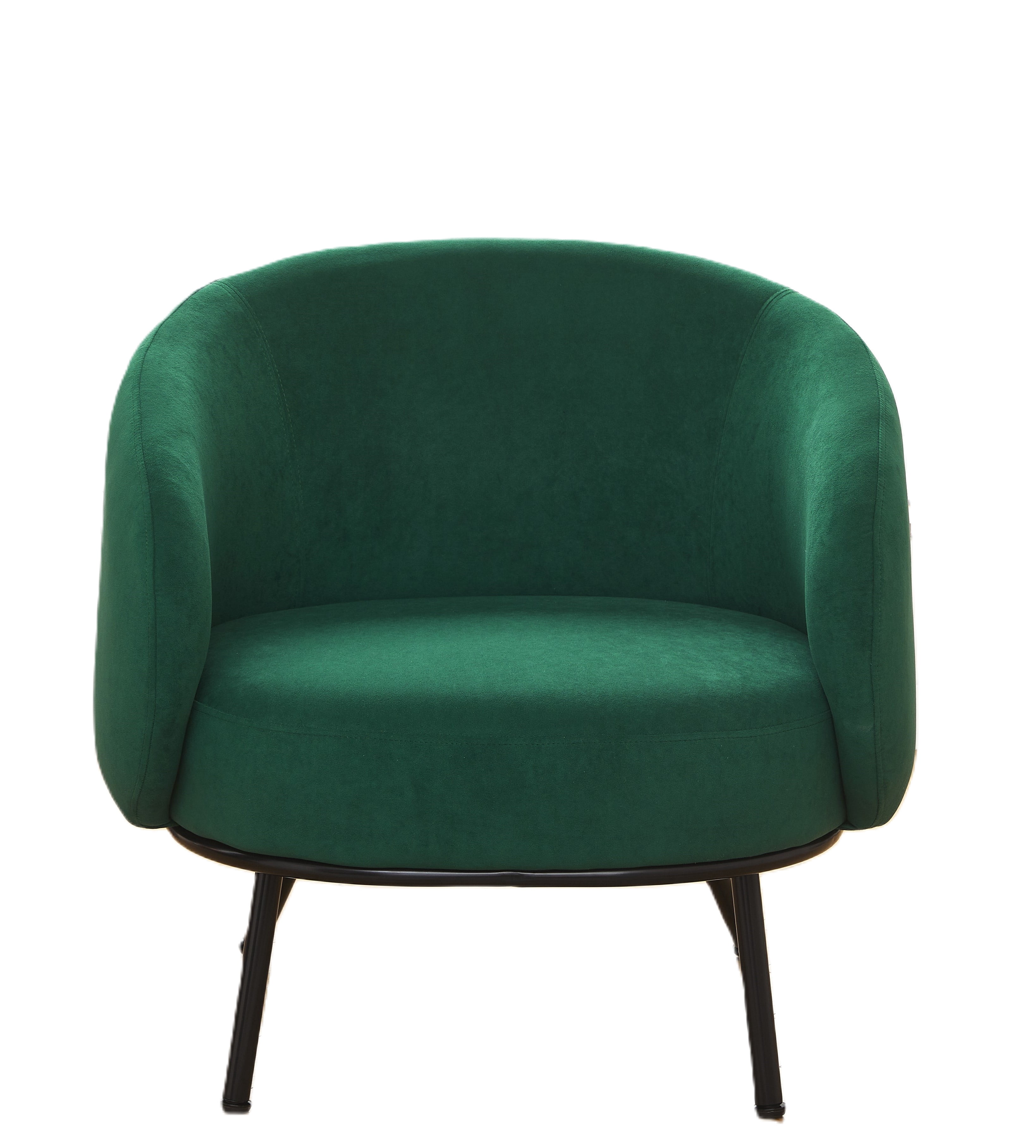 US Pride Furniture Luxury and Elegance Modern Channel Chair with Velvet Fabric Material and Thin Metal Legs Green
