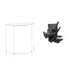 thumbnail image 1 of Mesita de noche de acrílico,Mesa auxiliar de acrílico transparente Mesa auxiliar transparente en capas,Figura de mesa,Estantes de sujetalibros Estatua de sujetalibros,Sujetalibros decorativos, 1 of 8
