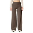 thumbnail image 2 of Endives Pants for Women Wide Leg Yoga Pants for Women Tummy High Waisted Stretch Workout Pants Loose Fit Athletic Flare Sweatpants, 2 of 7
