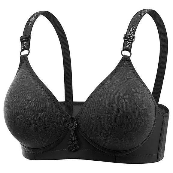 Casual Solid Color Gathering Bras With Breathable Fabric & Wirefree Comfort for Women