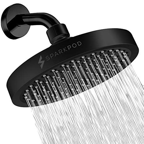 SparkPod Shower Head High Pressure Rain Luxury Modern Black Look