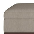 thumbnail image 4 of WyndenHall  Ethan Mid Century Modern Table Ottoman Natural 36"D x 36"W x 19.1"H Rubberwood,Polyester Square Fabric, 4 of 4