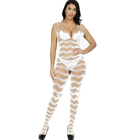 

Dtydtpe lingerie for women Womens Transparent Pajamas Underwear Mesh Bodystockings Perspective Pajamas Underwear White