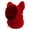 Red, variant on Pet Hood Dog Cat Snood Winter Warm Ears Design Adjustable Drawstring Cold Weather Pet Head Neck Warmer(Red-31.5Cm)