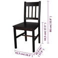 thumbnail image 4 of vidaXL Dining Chairs 2 pcs Dark Brown Pinewood, 4 of 4