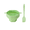 Cyan + Scraper, variant on Collapsible Silicone Microwave Popcorn Popper with Lid, Heat-Resistant Air Popcorn Maker for Healthy Snacking, Space-Saving Foldable Design for Home Movie Nights