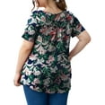 thumbnail image 4 of a.Jesdani Women's Plus Size Tunic Tops Short Sleeve V Neck Casual Blouses M-4X, 4 of 10