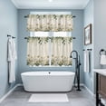 thumbnail image 3 of Flowers Eucalyptus Kitchen Curtains Sets for Windows 36 Inch Length, Vintage Country Botanical Floral Leaves Rod Pocket Window Treatments Tier Curtains and Valances Set for Bedroom/Bathroom, 3 of 8