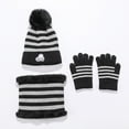 thumbnail image 5 of Kids Winter Hats Girls Gloves and Neck Warmer Set, Knitted Lined Beanies Cap for 2-8 Years Girls Boys, 5 of 6