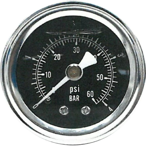 HardDrive Oil Pressure Gauge, 60 PSI - Black