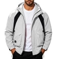 thumbnail image 2 of LVHAOGJOB Mens Jackets Hoodie Hiking Rain Jackets with Pockets Outdoor Big and Tall Zip Up Coats for Men, 2 of 9