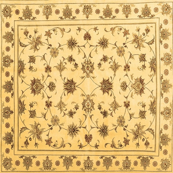 Ahgly Company Indoor Square Persian Brown Traditional Area Rugs, 3' Square