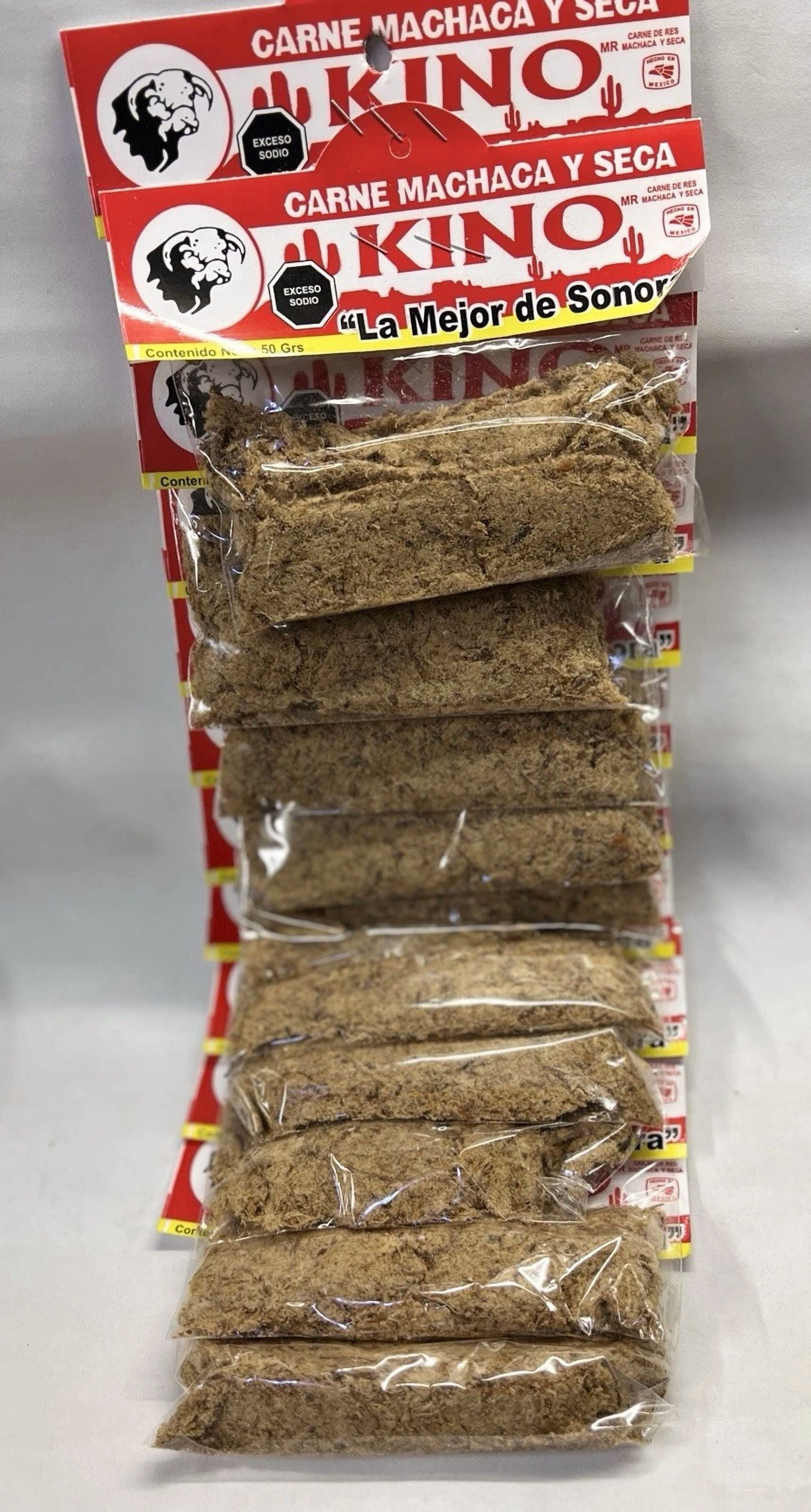 Carne Machaca Y Seca Kino 10/50g Premium Dried Beef Individual Packs 500G Total