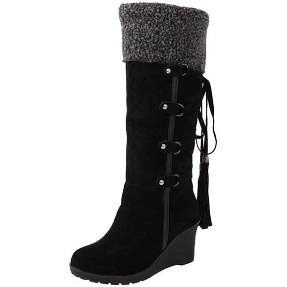 Bottes d'Hiver Femmes Talons Hauts Bottines Chaussures