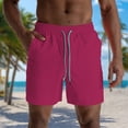 thumbnail image 3 of JTieacloth Men's Casual Shorts, Elastic Waist Men Swim Trunks Lightweight Comfort Summer Beach Wear(Red), 3 of 7