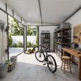 Lean To Outside Racking Aoxun Lean to Shed Outdoor Storage 8'x10' Metal Sheds with Triple Door ...