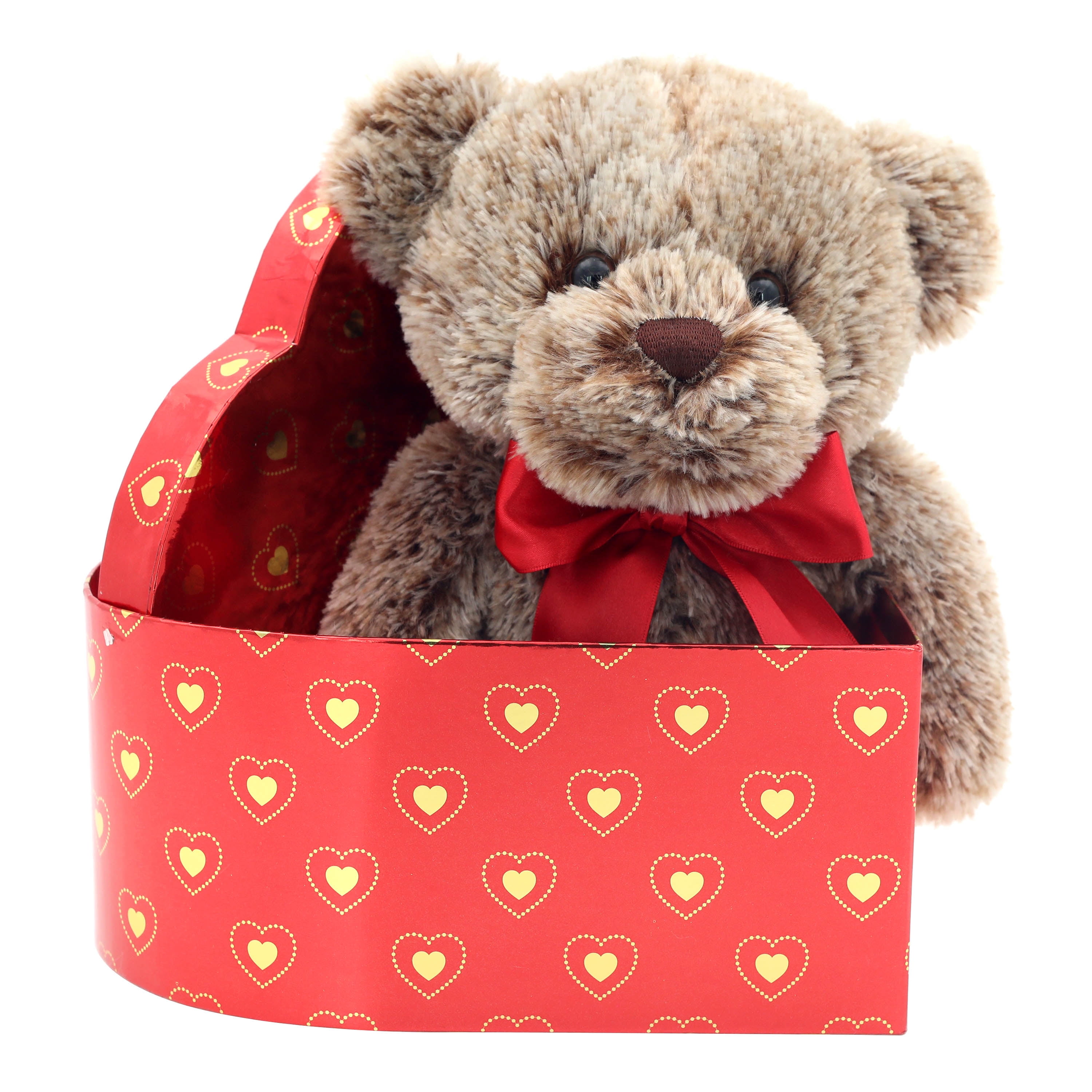 Way to Celebrate! Valentine's Day Plush Chocolate Scented Teddy Bear in Deluxe Gift Box, Brown