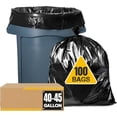 thumbnail image 5 of 45 Gallon Trash Bags, (Value-Pack 100 Bags w/Ties) Extra Large Black Garbage Bags - 39 Gallon - 40 Gallon - 42 Gallon - 44 Gallon - 45 Gallon Large Trash Bag Can Liners Capacity, 5 of 6