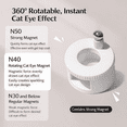 thumbnail image 3 of Nallwabiu 360° Rotating Cat Eye Magnet for Nails, Super Strong Neodymium Magnetic Tool for Cat Eye Gel Polish, Beginner Friendly Nail Art Magnet with Uniform Magnetic Force, 3 of 6
