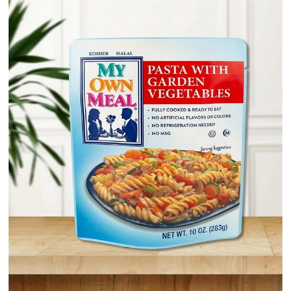 My Own Meals Pasta with garden Vegetables, kosher, Shelf Stable, 10 OZ Pack of 6