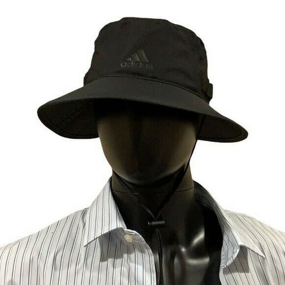 adidas Aeroready Bucket Hat UPF 50 Black Polyester blend OS adj. Strap