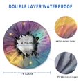 thumbnail image 3 of Shower Caps,Colorful Galaxy Pattern Waterproof Shower Cap for Women 4 Pieces,Double Reusable Hair Cover for Shower PEVA Elastic Stretch Hem, 3 of 7