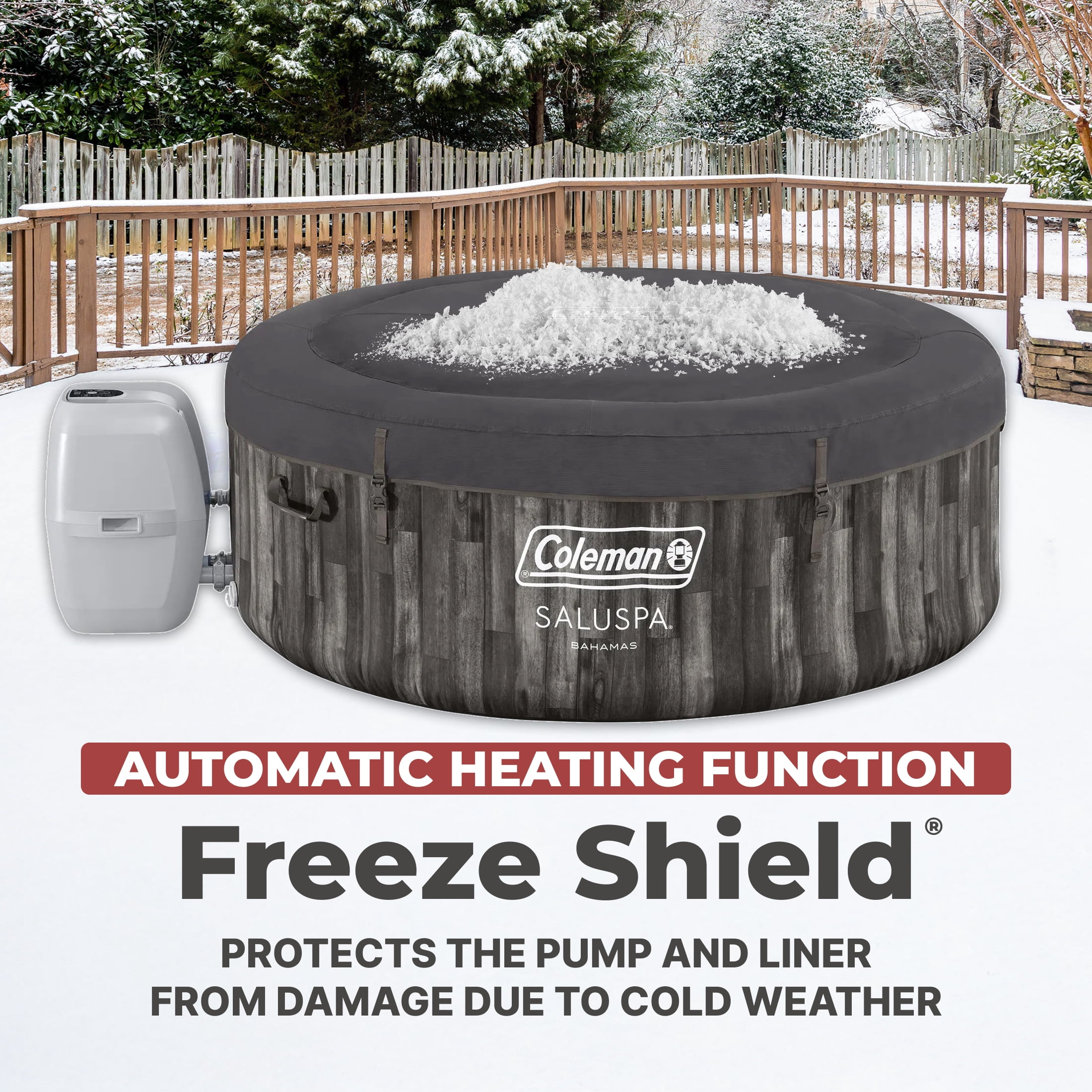 Coleman SaluSpa Bahamas AirJet 2-4 Person Circle Inflatable Hot Tub with Pump #P08411