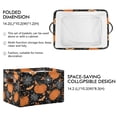 thumbnail image 2 of Foldable Storage Basket,Canvas Fabric Foldable Storage Bins with Handles Open Home Storage Bins Boxes for Toy Book Shelf Closet Baskets Orange Pumpkins and Spider Webs, 2 of 8