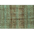 thumbnail image 1 of Ahgly Company Machine Washable Indoor Rectangle Abstract Turquoise Blue Modern Area Rugs, 7' x 10', 1 of 4