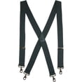 thumbnail image 1 of CTM®  Elastic Solid Color X-Back Suspender with Swivel Hook Ends (Men's), 1 of 1