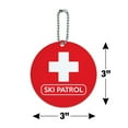 thumbnail image 6 of Ski Patrol with Cross Round Luggage ID Tag Card Suitcase Carry-On, 6 of 7