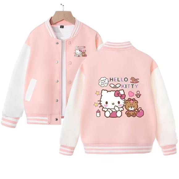 Chaqueta de béisbol uniforme digital impresa con gatos lindos de anime