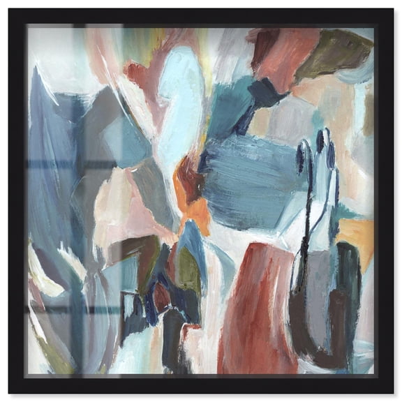 Color Therapy Shadowbox Print Neutral Wall Decor by Art Remedy, Black Frame, 12 x 12