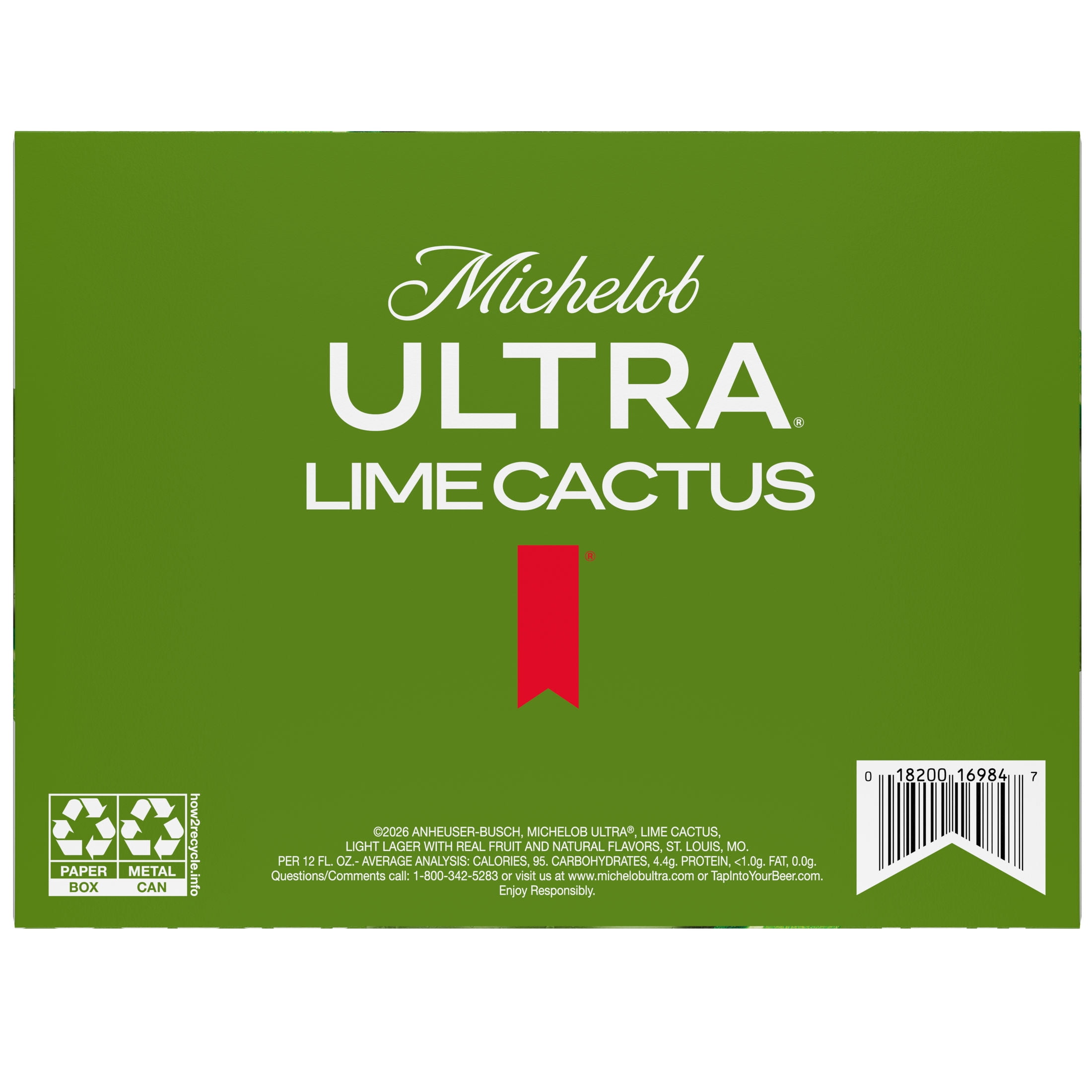 Michelob ULTRA  Lime Cactus American  Beer 12 pack 12 fl oz Aluminum Cans 4% ABV