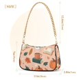 thumbnail image 3 of FORMRS Womens Shoulder Bag with Chain Strap Clutch Purse Cute Tote Handbag, Pink Fall Coffee, 3 of 7