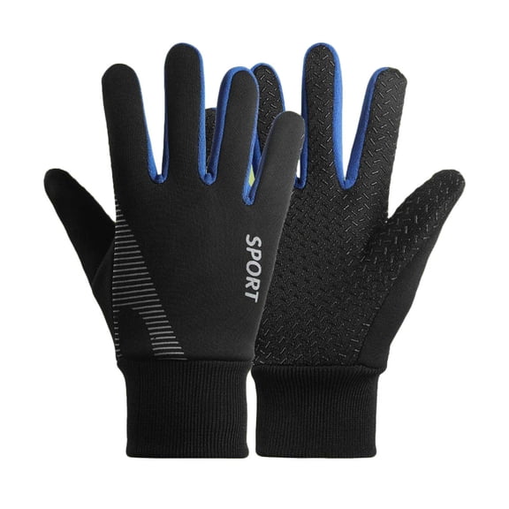Splozh Kids Mittens Waterproof Warm Kids Sport Glove Non Slip Boys Girls Kids Gloves for Child Climbing Riding Biking Outdoor Sports Blue,8-13 Years