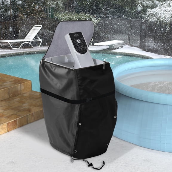 All-Weather Hot Tub Spa Heater Pump,Zippered Design for Insulated,Easy to Installation,Enjoy The Indoor Pool in this Season Change(16.9D x 14.96W x 21.2H)