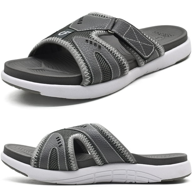Sandalias deportivas de recuperación COFACE para hombre con fascitis plantar, color gris 14