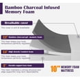 thumbnail image 4 of CL.HPAHKL King Size Mattress，10 inch Cooling Gel Bamboo Charcoal Infused Memory Foam Mattress in a Box King, Breathable Bed Mattress for Cooler Sleep Supportive & Pressure Relief, CertiPUR-US, 4 of 8