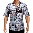 thumbnail image 3 of Barry.Wang Men Shirts Short Sleeve Cotton Hawaiian Beach Shirts Summer Designer Pritned Cool Button Casual, 3 of 4