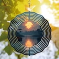 thumbnail image 3 of Metal Hanging Wind Spinners with Mandala-Inspired Wave Patterns - Elegant Wind Chimes for Serene Yard and Garden Decor, 3 of 6