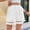 White, variant on Women's Eyelet Lace Shorts Liweisiy Elastic Waist Floral Graphic Wide Leg Shorts Summer Lounge Loose Shorts White L